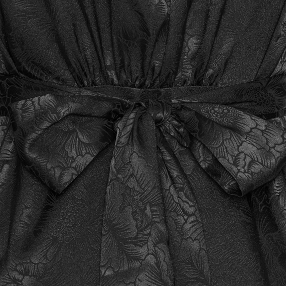 Karmamia Bea Kjole, Black Flower Jacquard
